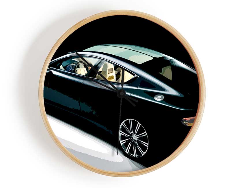 Aston Martin Vantage Black Clock - Wallart-Direct UK