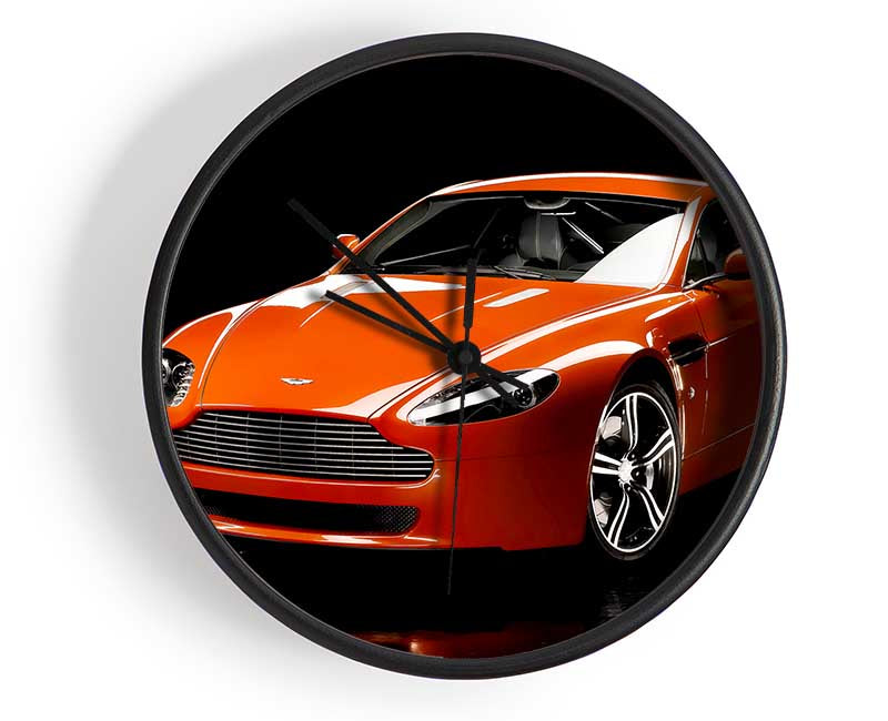 Aston Martin Orange Clock - Wallart-Direct UK