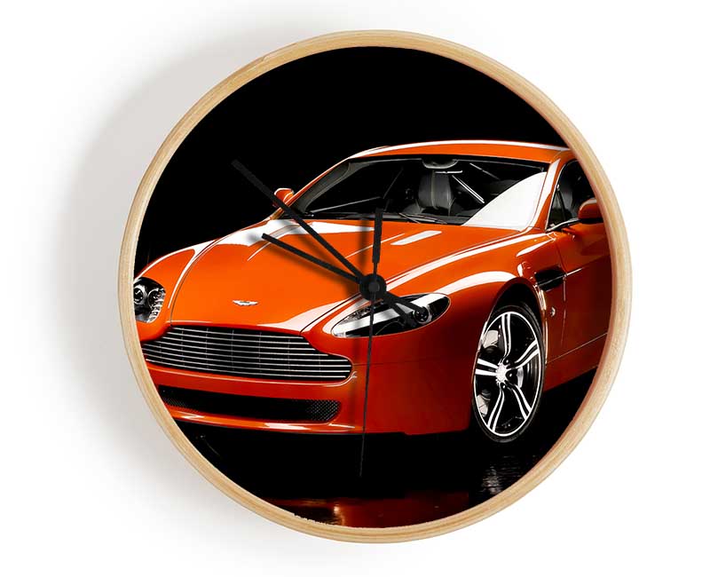 Aston Martin Orange Clock - Wallart-Direct UK