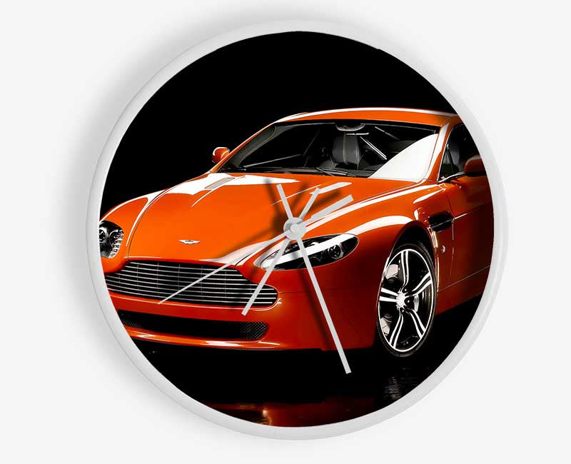 Aston Martin Orange Clock - Wallart-Direct UK