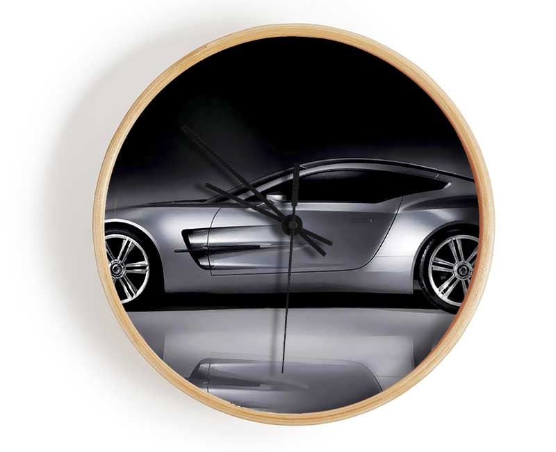 Aston Martin Db9 Silver Side Profile Clock - Wallart-Direct UK