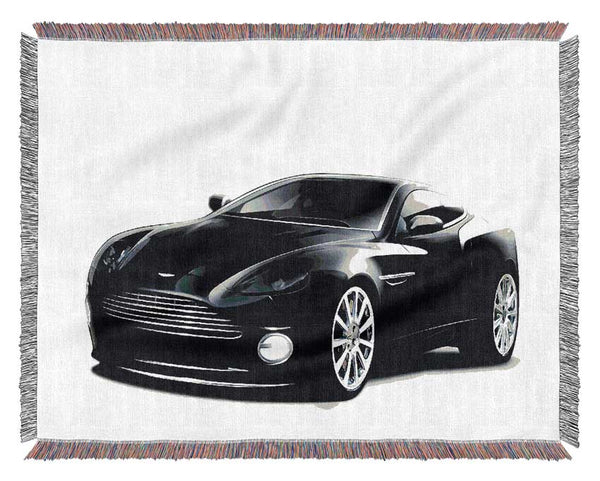 Aston Martin Db9 Black And White Woven Blanket