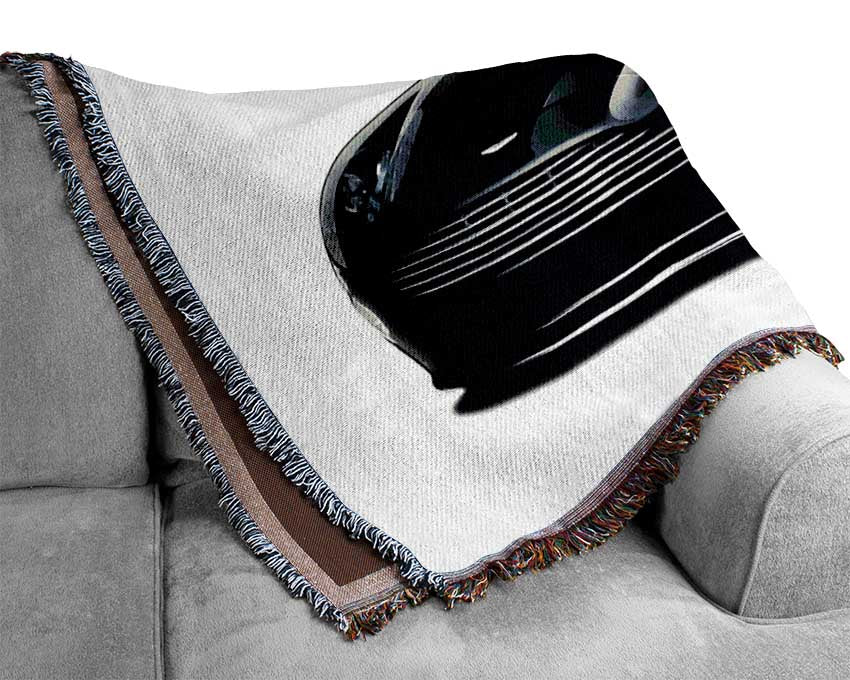 Aston Martin Db9 Black And White Woven Blanket