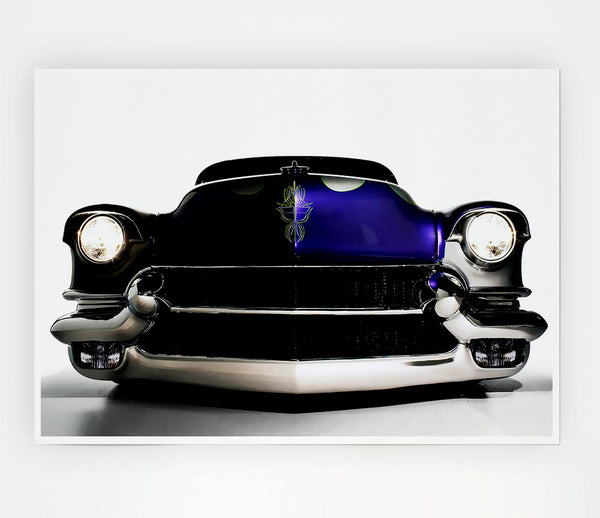 American Muscle Car Purple Print Poster Wall Art