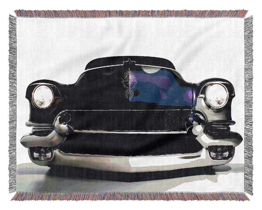 American Muscle Car Purple Woven Blanket