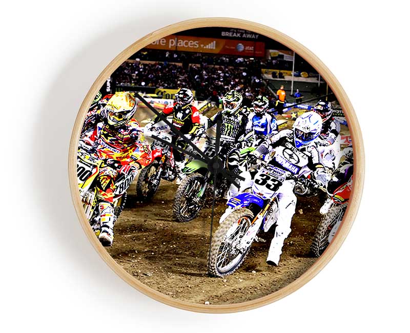 Ama Motorcross Clock - Wallart-Direct UK