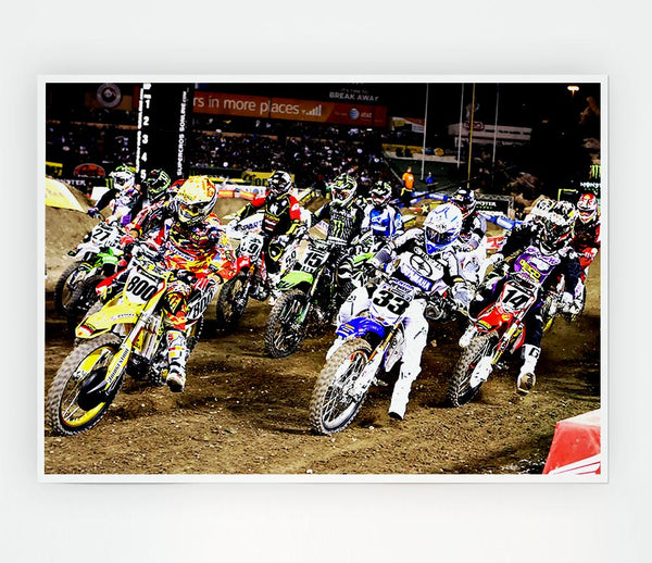 Ama Motorcross Print Poster Wall Art