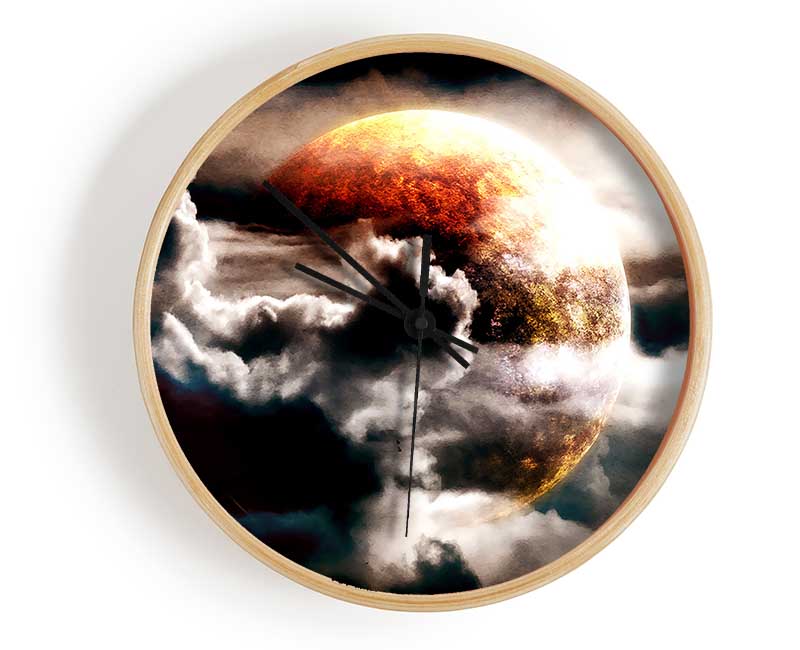 Planet In The Clouds Clock - Wallart-Direct UK