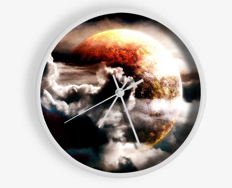 Planet In The Clouds Clock - Wallart-Direct UK