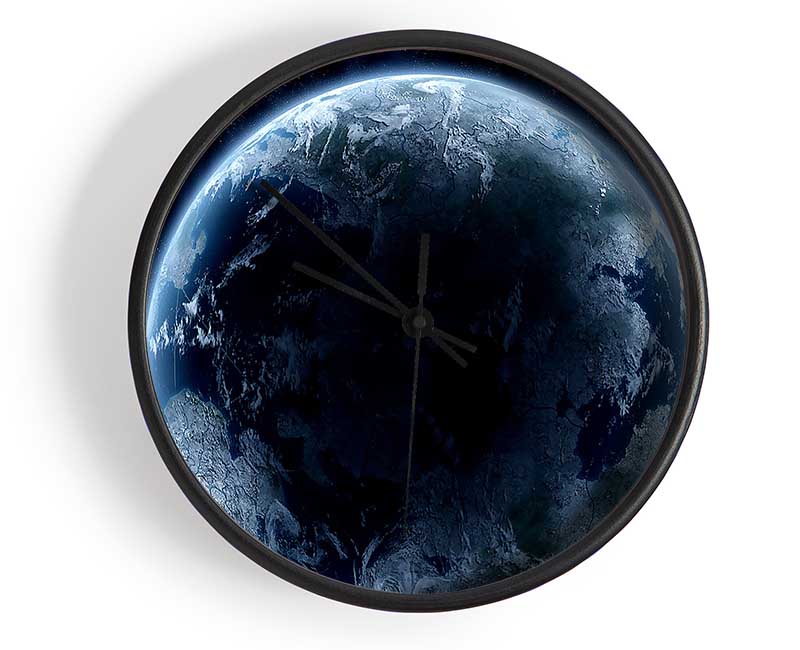 Planet Universe Blue Clock - Wallart-Direct UK