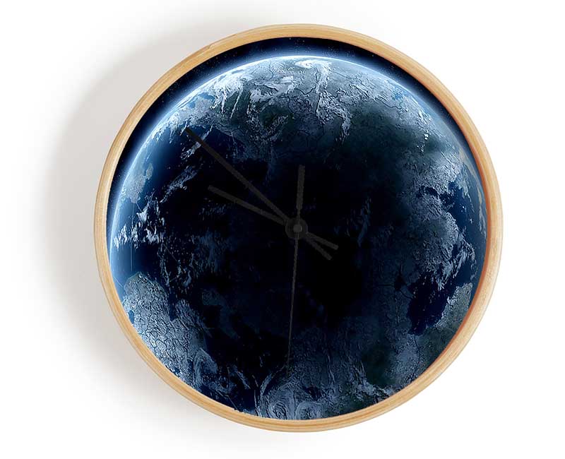 Planet Universe Blue Clock - Wallart-Direct UK