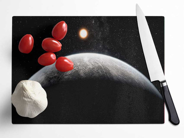 Planet In The Dark Glass Chopping Board