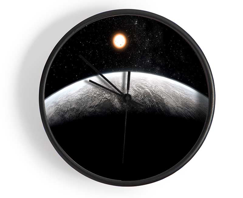 Planet In The Dark Clock - Wallart-Direct UK