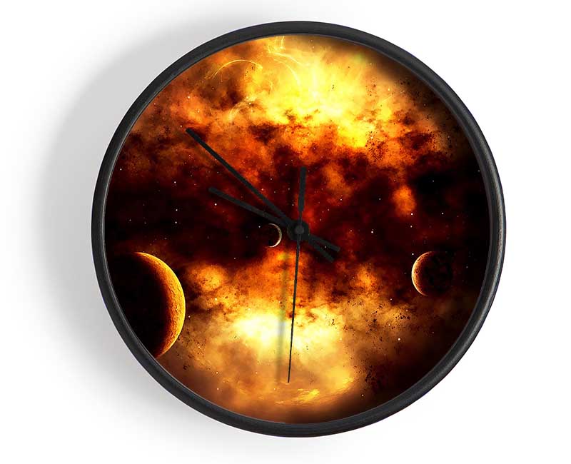 Golden Galaxy Clock - Wallart-Direct UK