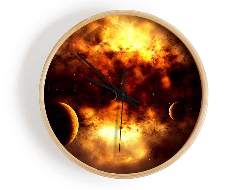 Golden Galaxy Clock - Wallart-Direct UK