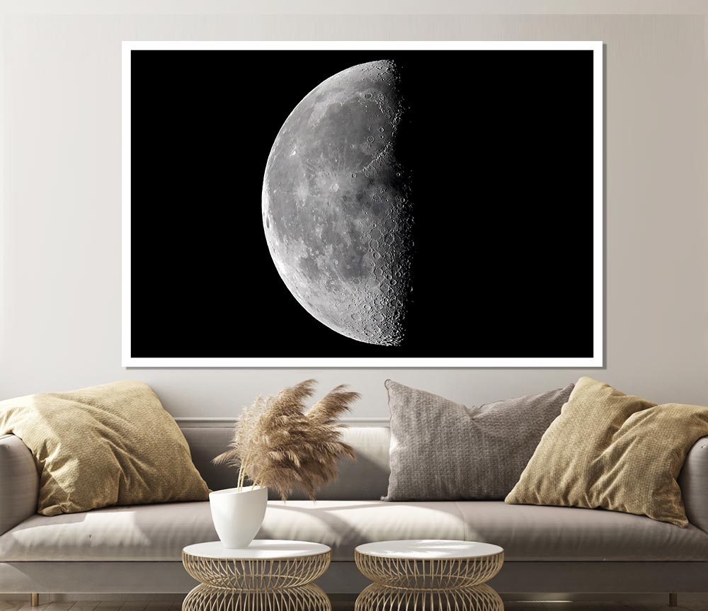 Half Moon Print Poster Wall Art