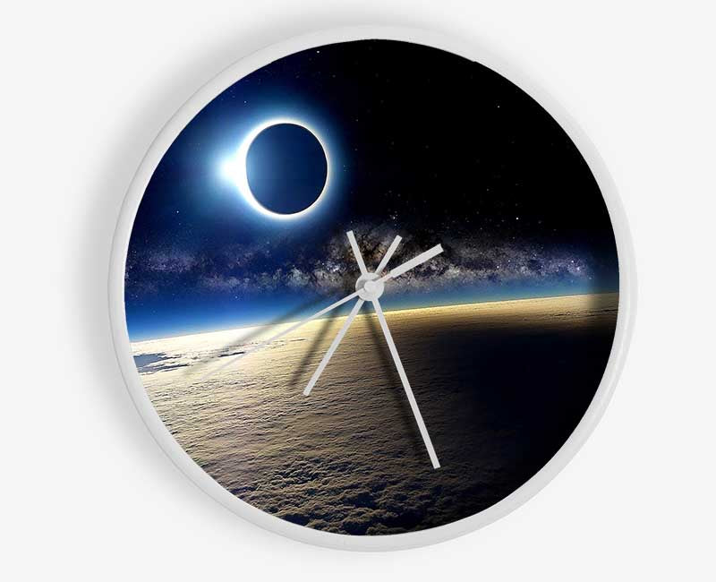 Solar Eclipse From Space Clock - Wallart-Direct UK