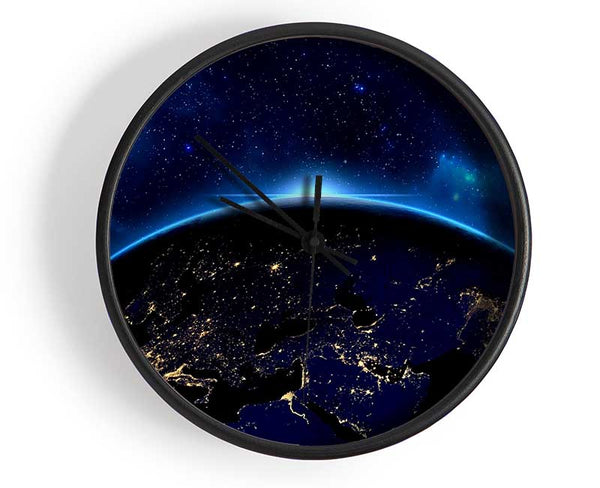 Blue Space Clock - Wallart-Direct UK