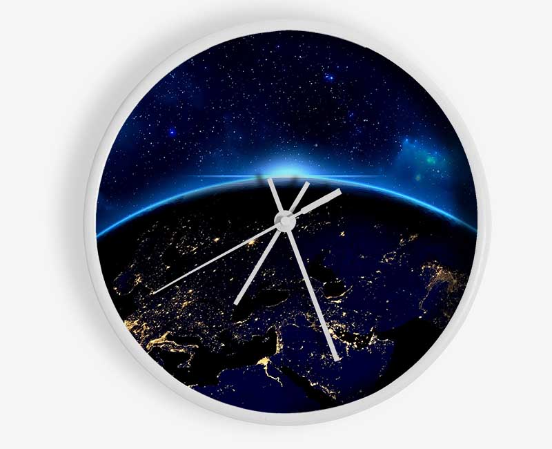 Blue Space Clock - Wallart-Direct UK