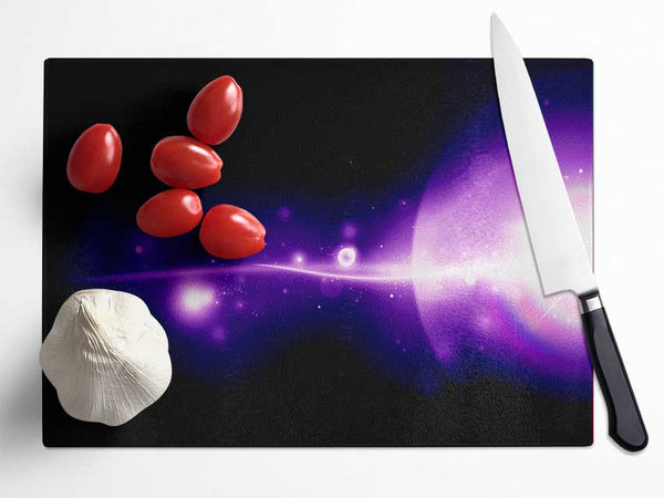 Purple Galaxy Glass Chopping Board