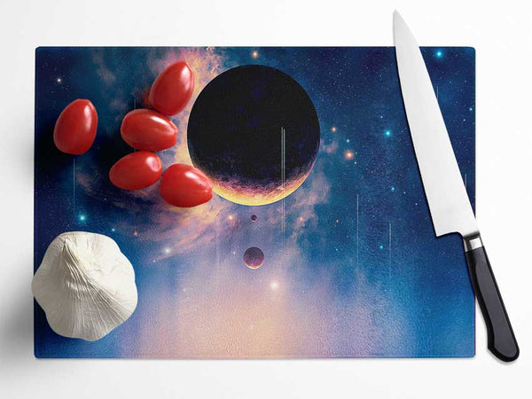 The Solar System Glass Chopping Board