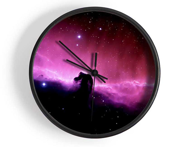 Pink Horsehead Nebula Clock - Wallart-Direct UK