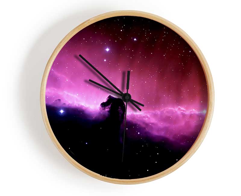 Pink Horsehead Nebula Clock - Wallart-Direct UK