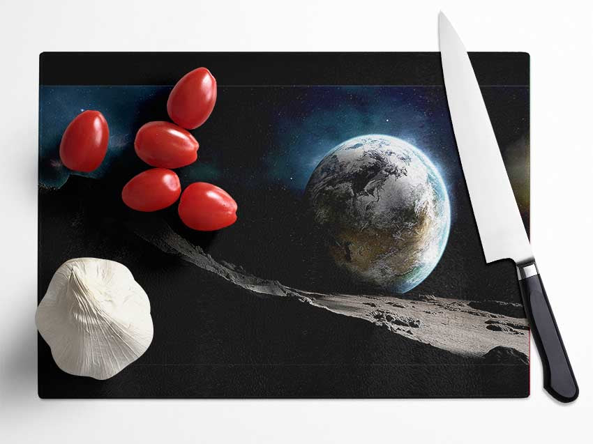 Earth From Mars Glass Chopping Board