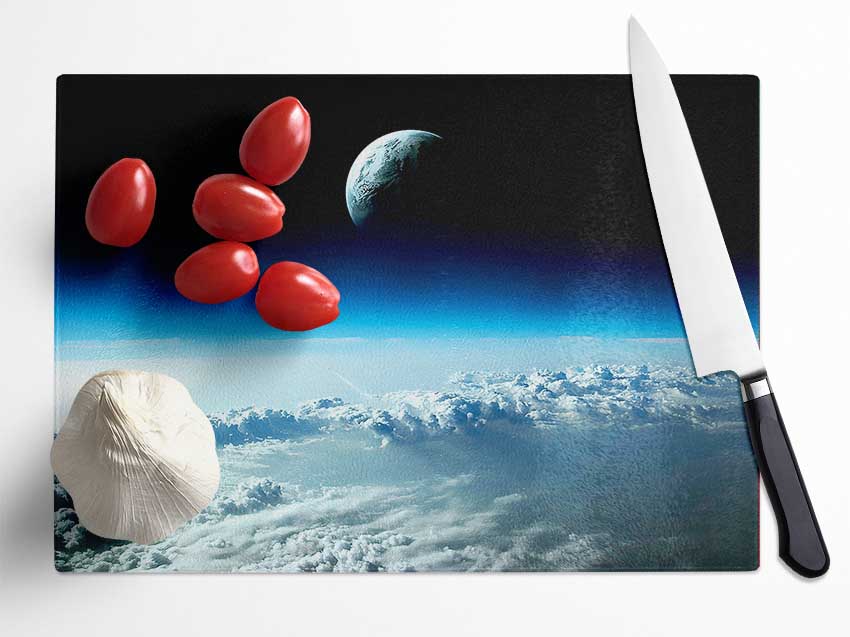 Earth From Space Glass Chopping Board