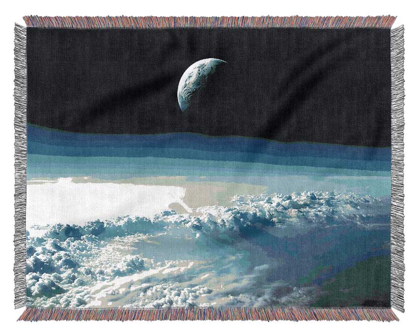 Earth From Space Woven Blanket