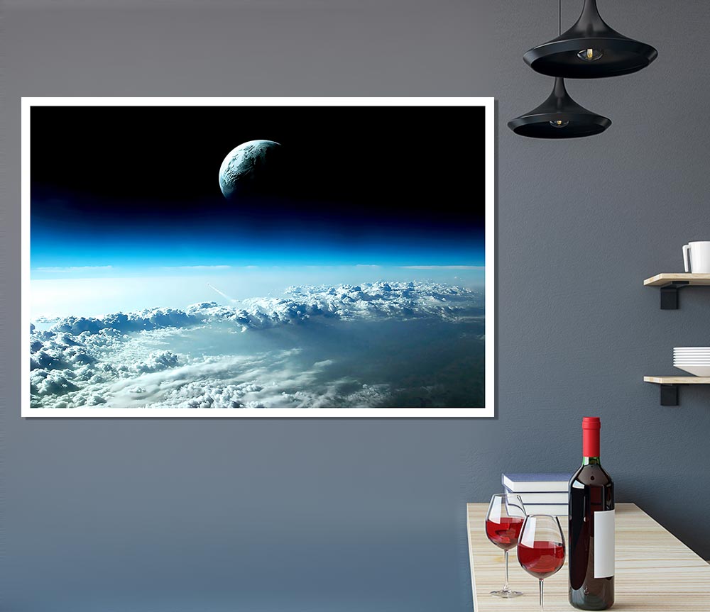 Earth From Space Print Poster Wall Art