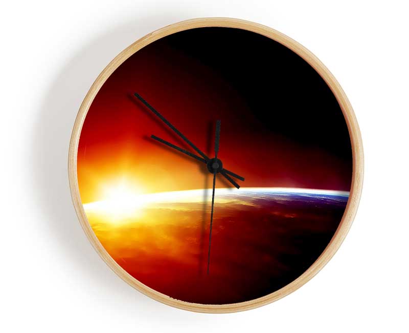 Sun Over Planet Earth Clock - Wallart-Direct UK