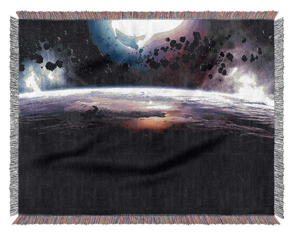 Asteroids Eclipse Woven Blanket