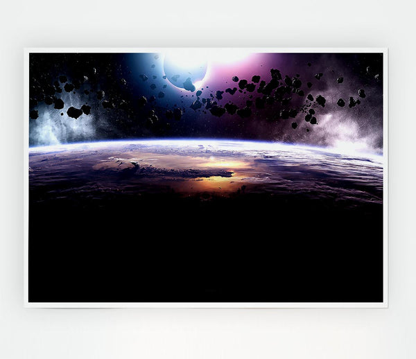 Asteroids Eclipse Print Poster Wall Art