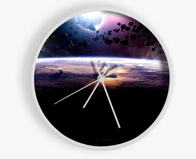 Asteroids Eclipse Clock - Wallart-Direct UK