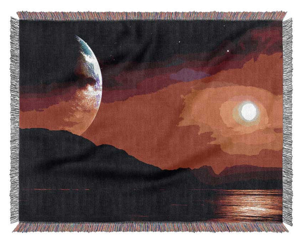 Aliens Planet Woven Blanket