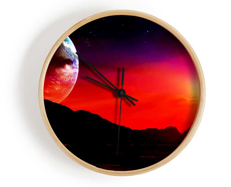 Aliens Planet Clock - Wallart-Direct UK