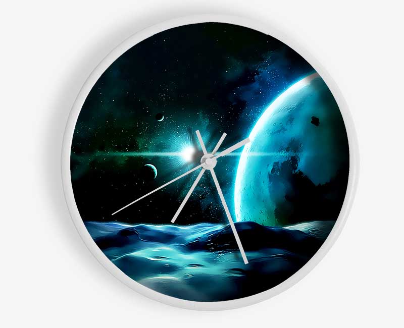 Green Star Planet Clock - Wallart-Direct UK