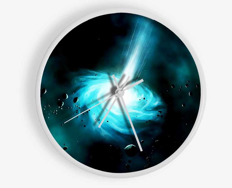 Green Star Explosion Clock - Wallart-Direct UK