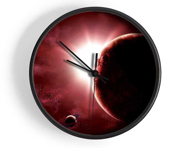 Eclipse Of The Red Planet Clock - Wallart-Direct UK