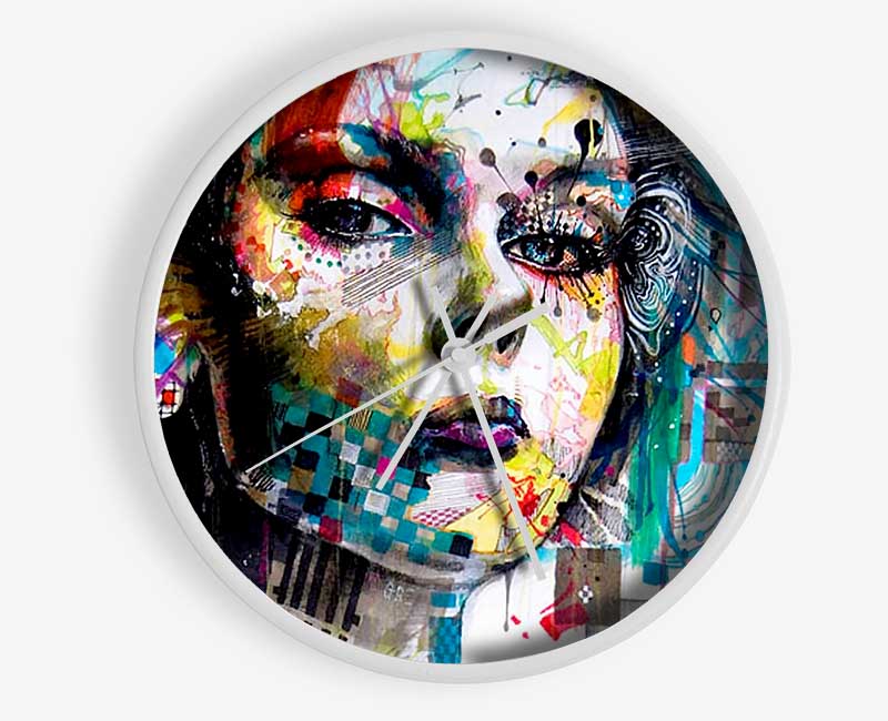 Girl Colours Clock - Wallart-Direct UK