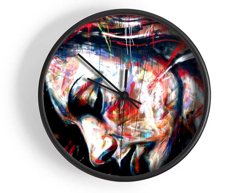 Red Woman Clock - Wallart-Direct UK