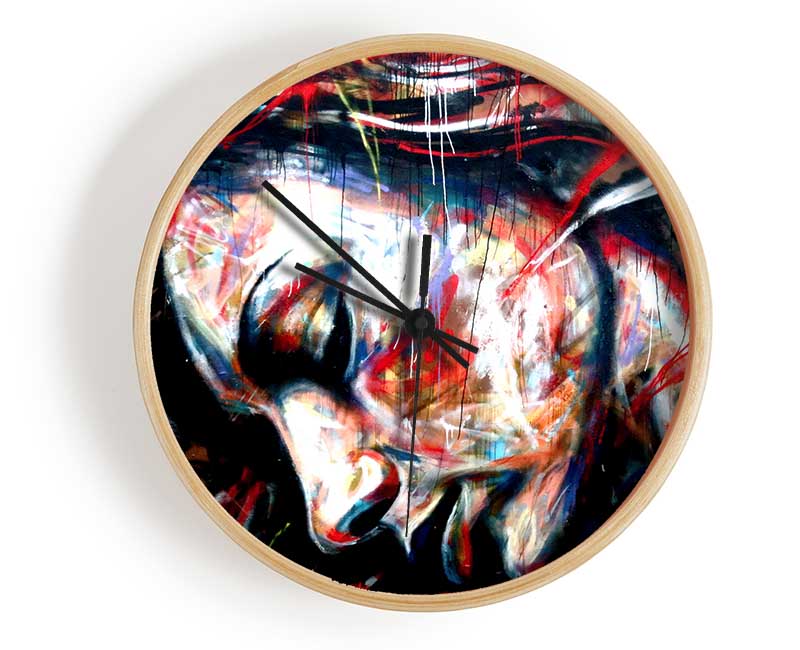 Red Woman Clock - Wallart-Direct UK