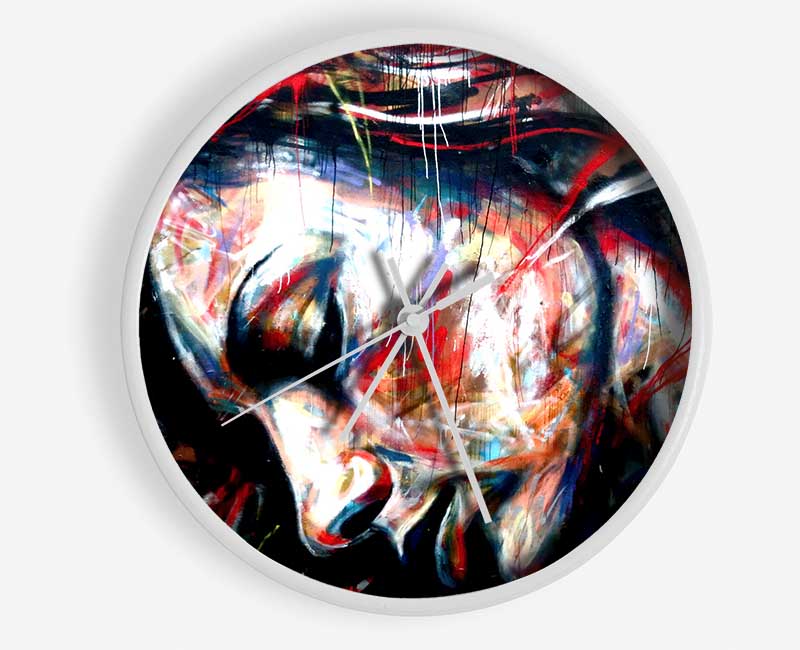 Red Woman Clock - Wallart-Direct UK