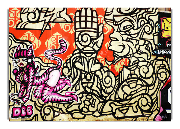 Graffiti Pink Cat