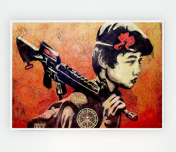 Child Soldier Print Poster Wall Art