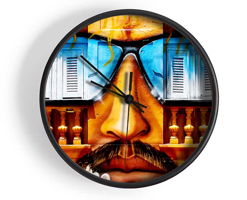 Graffiti Mexican Man Clock - Wallart-Direct UK