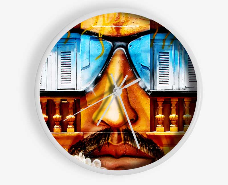 Graffiti Mexican Man Clock - Wallart-Direct UK