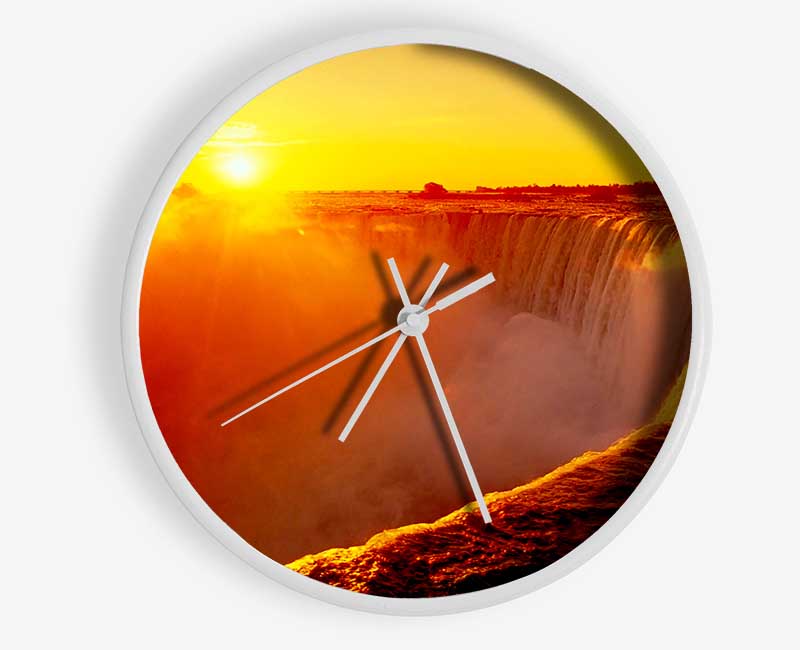 Sunsets Over Niagara Falls Clock - Wallart-Direct UK