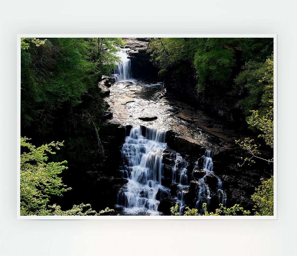 Falls Of Clyde River Clyde New Lanark South Lanarkshire Scotland Print Poster Wall Art